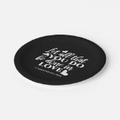 黒白1コリント16:14聖書の聖句 ペーパープレート (アングル)