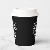 黒白1コリント16:14聖書の聖句 紙コップ (左)