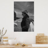 黒白1968年ドイツ羊の牧民 ポスター (キッチン)