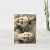 黒白2人の笑う女の子 カード (正面)