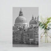 黒白 グランドカナル ヴェネツィア イタリア 旅行 便箋 (スタンド正面)