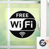 黒白 ビジネス 無料 WiFi ウィンドウサイン (ホーム)