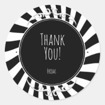 黒白 ファンシーな ストライプ ハロウィンパーティー