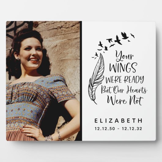 黒白 家族 追悼 フォトプレート フォトプラーク (正面)