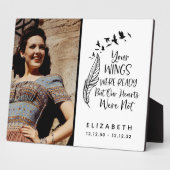 黒白 家族 追悼 フォトプレート フォトプラーク (側面)