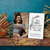 黒白 家族 追悼 フォトプレート フォトプラーク (側面)