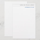 黒白 法律事務所 プロフェッショナル 便箋 (正面/裏面)