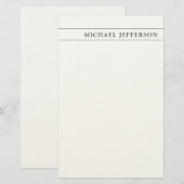 黒白 法律 弁護士 職業 便箋 (正面/裏面)