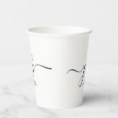 黒白She言ったYesブライダルシャワー 紙コップ (右)