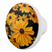 黒目のスーザンによっては花の陶磁器のノブが開花します セラミックノブ (右)