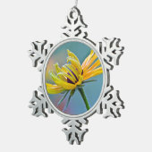 黒目のスーザン スノーフレークピューターオーナメント (右)