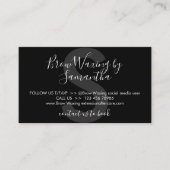 黒目の眉毛ワックス染色アフターケアの説明 名刺 (正面)