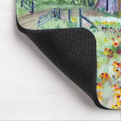 黒目のSusansの野生の花の納屋の水彩画 マウスパッド (コーナー)