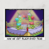 黒目エンドウ豆の起源おもしろいボクシングT型/ギフト ポストカード (正面)