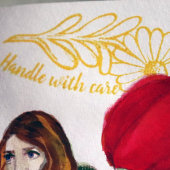 黒目スーザン気にフラワーデイジーアートでハンドル ラバースタンプ