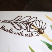 黒目スーザン気にフラワーデイジーアートでハンドル ラバースタンプ