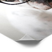 黒目フランスの眼鏡をかけたブルドッグ ポスター (角)