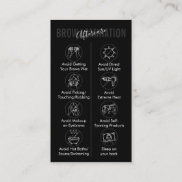 黒眉毛ラミネーション アフターケアアドバイス 指導 名刺