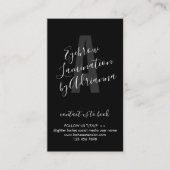 黒眉毛ラミネーション アフターケアアドバイス 指導 名刺 (正面)