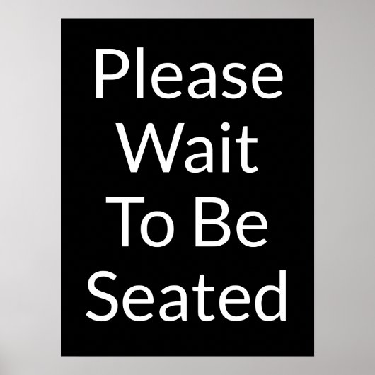 黒看板が下がるのを待って下さい ポスター (正面)