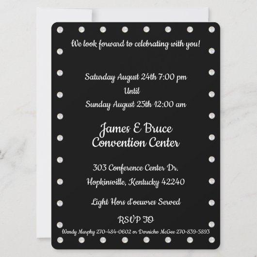 黒真珠 招待状 (裏面)