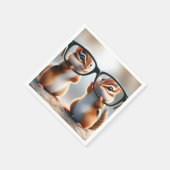 黒眼鏡のチップ スタンダードカクテルナプキン (角)