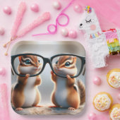 黒眼鏡のチップ ペーパープレート (パーティー)