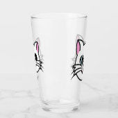 黒眼鏡・サングラスをかけている白猫 タンブラーグラス (左)