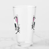 黒眼鏡・サングラスをかけている白猫 タンブラーグラス (右)