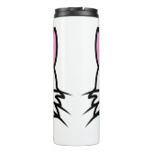 黒眼鏡・サングラスをかけている白猫 タンブラー (裏面)