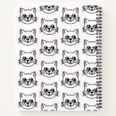 黒眼鏡・サングラスをかけている白猫 ノートブック (裏面)