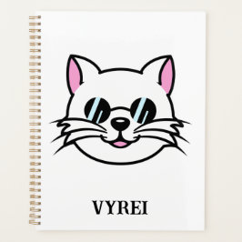 黒眼鏡・サングラスをかけている白猫 プランナー手帳