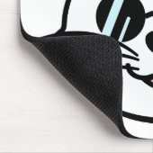 黒眼鏡・サングラスをかけている白猫 マウスパッド (コーナー)