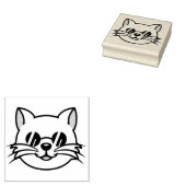 黒眼鏡・サングラスをかけている白猫 ラバースタンプ (押印)