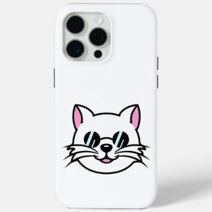 黒眼鏡・サングラスをかけている白猫 iPhone 15 PRO MAXケース