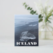 黒砂ビーチと氷、アイスランド ポストカード (スタンド正面)