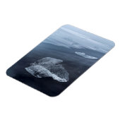 黒砂ビーチと氷（アイスランド） マグネット (左側)