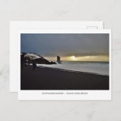 黒砂ビーチの海柱、アイスランドのはがき ポストカード (正面/裏面)