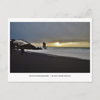 黒砂ビーチの海柱、アイスランドのはがき ポストカード