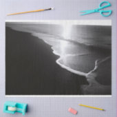 黒砂浜のデコパージュ 薄葉紙 (クラフト)