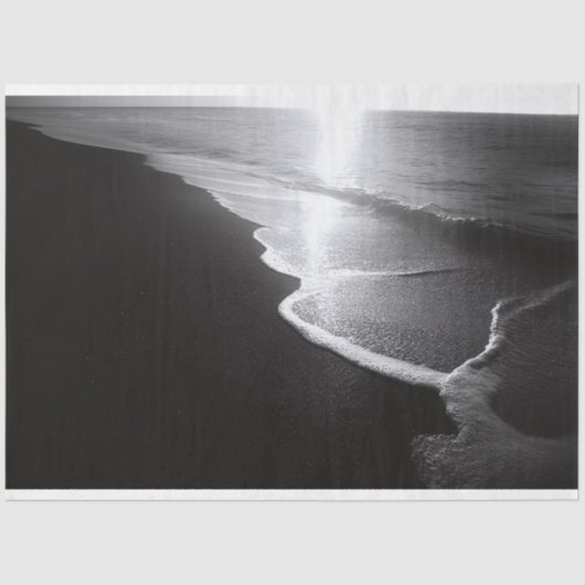 黒砂浜のデコパージュ 薄葉紙 (正面)