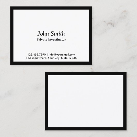 黒研縁ど究官名刺 名刺 (正面/裏面)