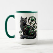 黒磁猫 マグカップ (左)