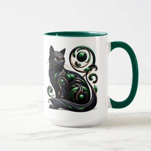 黒磁猫 マグカップ (右)