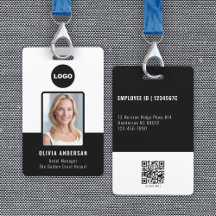 黒社員写真ID Qrコード会社セキュリティ