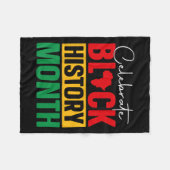 黒祝史月アフリカブラックプライド フリースブランケット (正面(横))