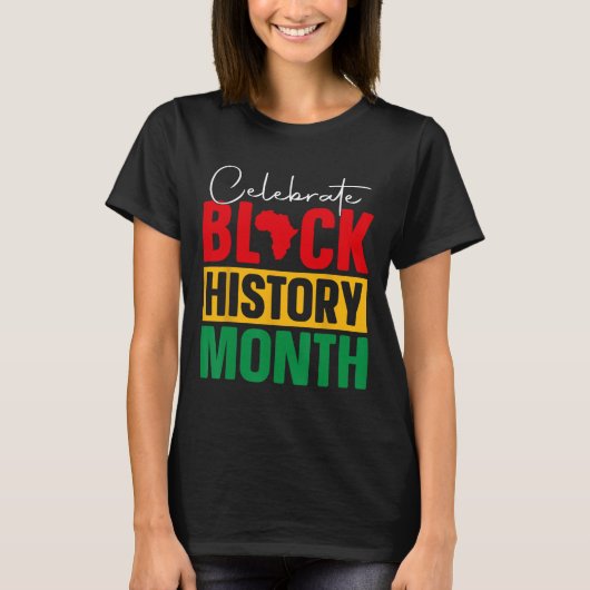 黒祝史月アフリカブラックプライド Tシャツ (正面)