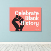 黒祝史BHMコーやる気を起こさせるラル キャンバスプリント (インサイチュ (ウッドフロア))