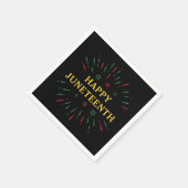 黒祝独立記念日ハッピー十二月11日 スタンダードカクテルナプキン (角)