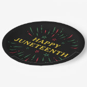 黒祝独立記念日ハッピー十二月11日 ペーパープレート (アングル)